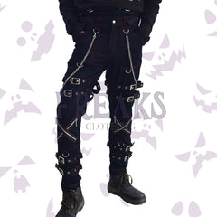 Red Threads Gothic Bondage Chains Pant