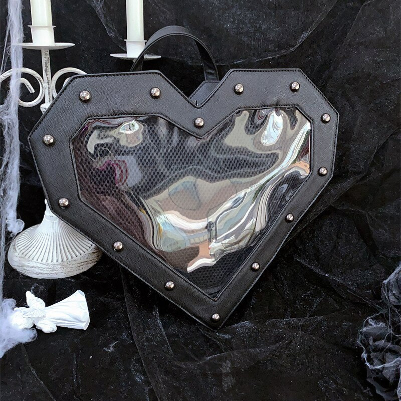 Lolita Spiderweb Heart Shaped Backpacks