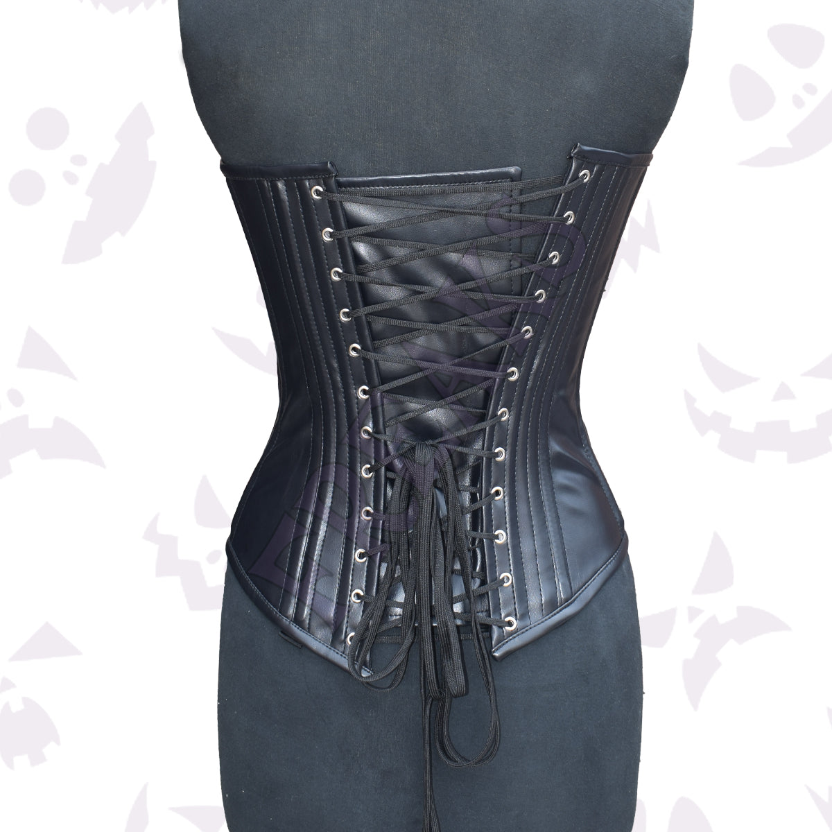 Chains Overbust Real Leather Fetish Corset