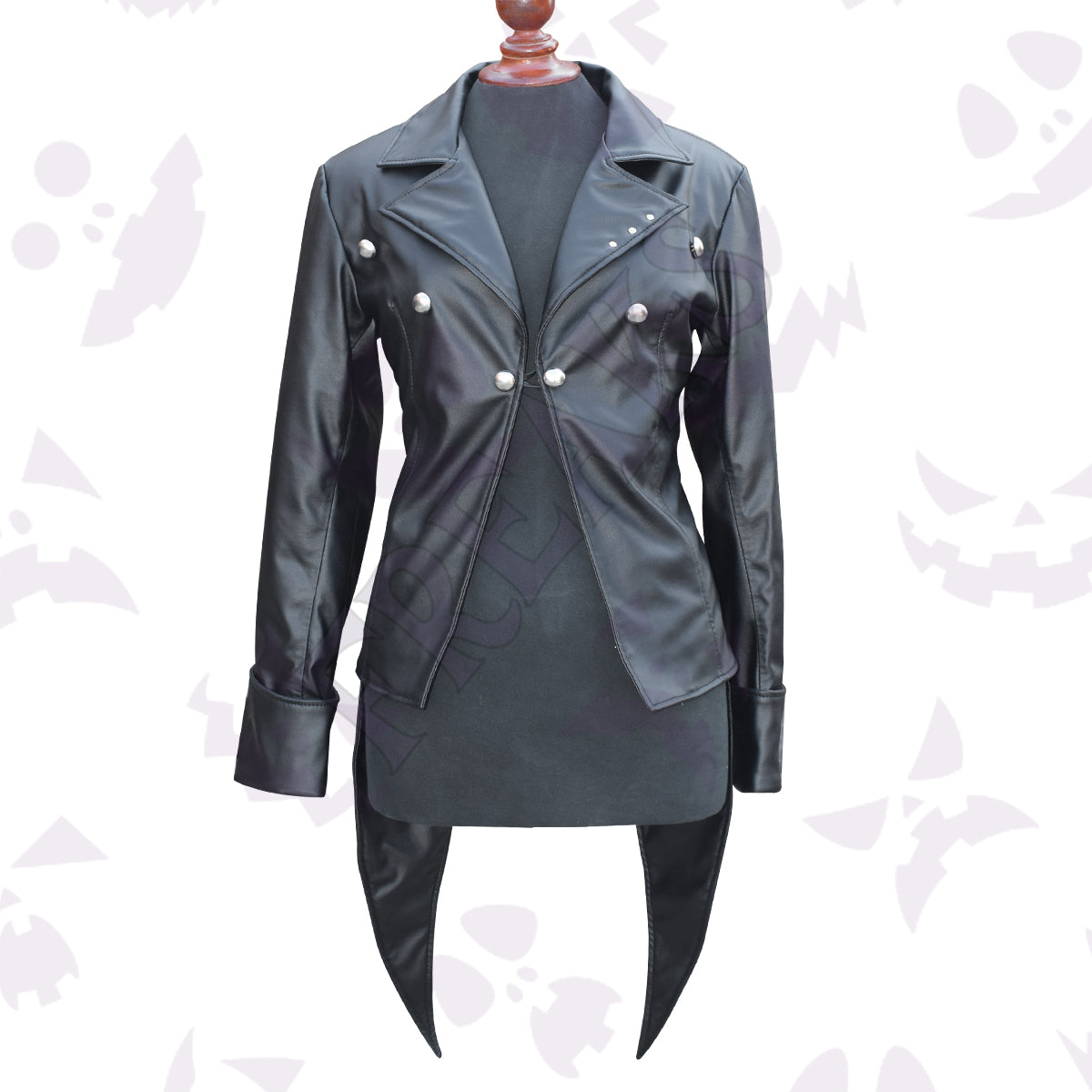 Vampire Real Black Leather Tailcoat